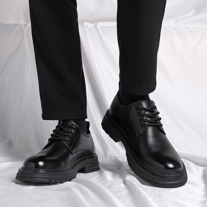 Fashion Brand Mens Oxfords Shoes Luxury Leather Men High-quality Tooling Casual Shoes Handmade Men Working Shoes Lace-Up Trend Shoes