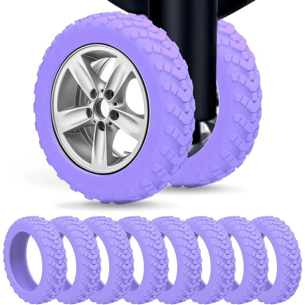 8/20Pack Silicone Wheel Protector for Luggage Noise Reduction Travel Luggage Wheel Cover Thickened Luggage Accessories