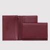 Matt Saffiano Cowhide Combination Slim Business Card Holder Burgundy
