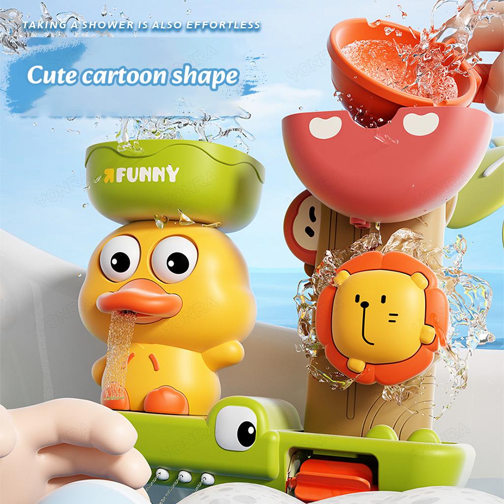 Baby Badespielzeug Niedliche Entenform Mit Saugnapf Badewannenspielzeug Set für Kinder BPA-frei Kinder Dusche Kleinkinder Jungen Mädchen Geburtstagsgeschenke