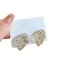Silver Needle Irregular Resin Stud Earrings Korean Version of Simple Personality Earrings Fashion Simple Temperament Earrings Design Sense Niche