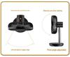 Compact Oscillating Desk Fan with 4000mAh Battery, USB Charging, Timer, Silent Operation - Ideal for Home or Office