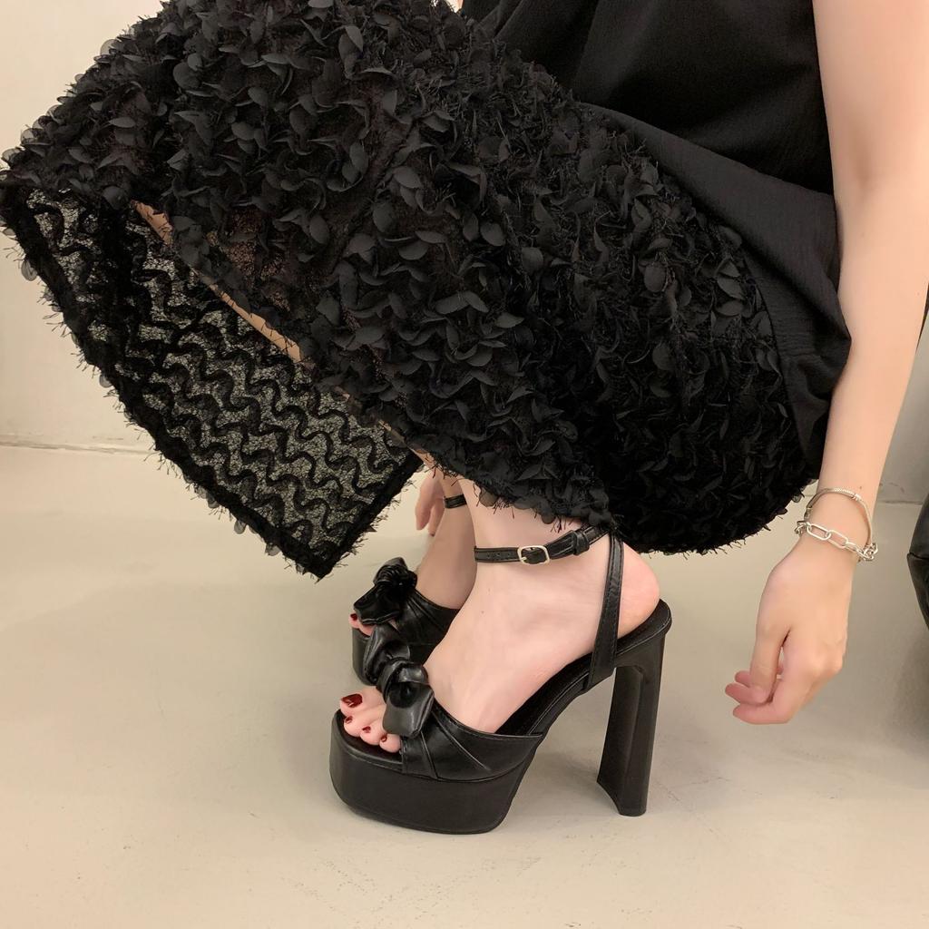 Hate the Sky High Niche Light Luxury 2025 Summer Handmade Women's Shoes Foreign Trade Retro Women's Shoes Sandals Outer Wear Catwalk High Heels