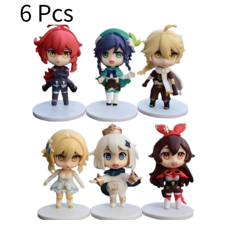 Genshin Impact Q Version Paimon Anime Figure 8cm Pvc Model Cute Doll Car Decoration Wholesale