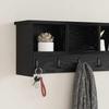 Wall Mounted Nightstand Black Oak Effect 100 x 16 x 26 cm