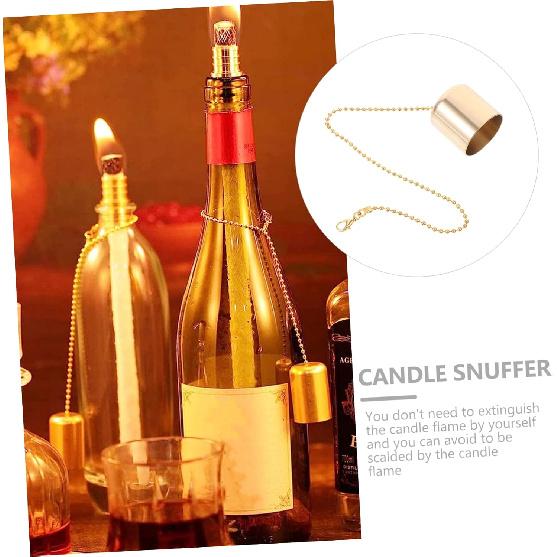 Zerodeko 2pcs Brass Lampshade Oil Lamp Snuffer Putting Out Extinguish Cap Tiki Torch Replacement Snuffer Flame Snuffer Wick Snuffer Safely Torch Head