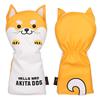 Golf Headcover Head Cover for Driver DR 440cc 460cc Coverfor Wood FWutility UT Moe Akita Inu Sold Individually As 1 pieceSet of 3 Yellow (for Driver