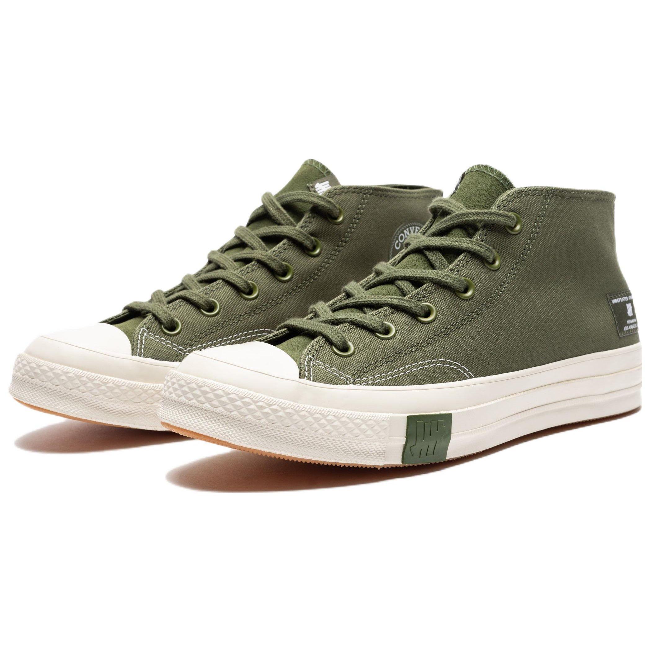 Undefeated x Converse Chuck 70 Mid Chive Parchment Унисекс Кроссовки Зеленый A02143C 44 — фото 2