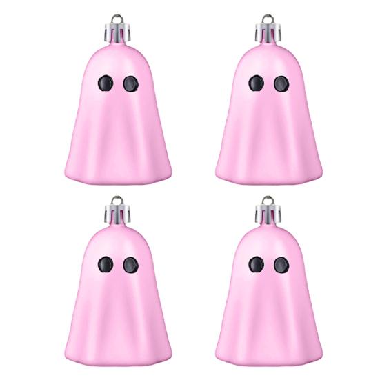 Halloween Hengende Spøkelsespynt Søt Rosa Hvit Spøkelse Halloween Treddekor Mini Spøkelsesdekorasjon for Hjemmefestdekor