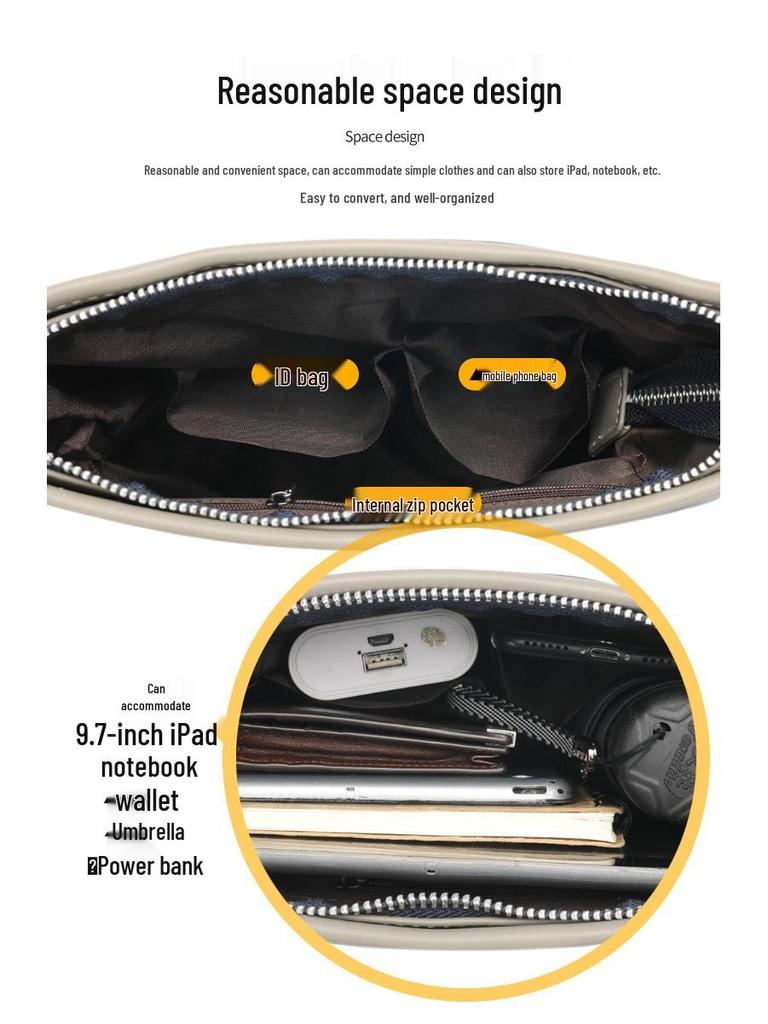 Men's Fashionable Oxford Cloth Shoulder Bag - Casual Vertical Crossbody Messenger Backpack