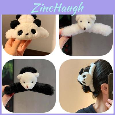 Cute Panda Plush Hair Clip Handcrafted Cartoon Clip For Women's Hairstyles
