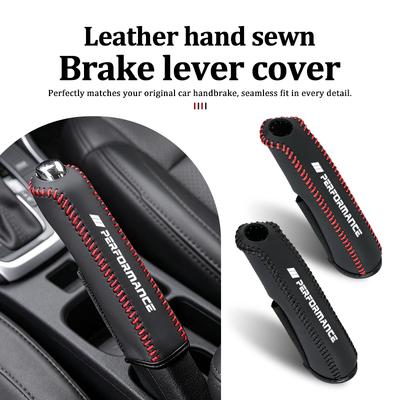 Auto Handbremse Leder Handgenäht Bremshebel Schalthebel Abdeckung Für Performance E46 E90 G11 F10 F30 G08 X6 5er Serie