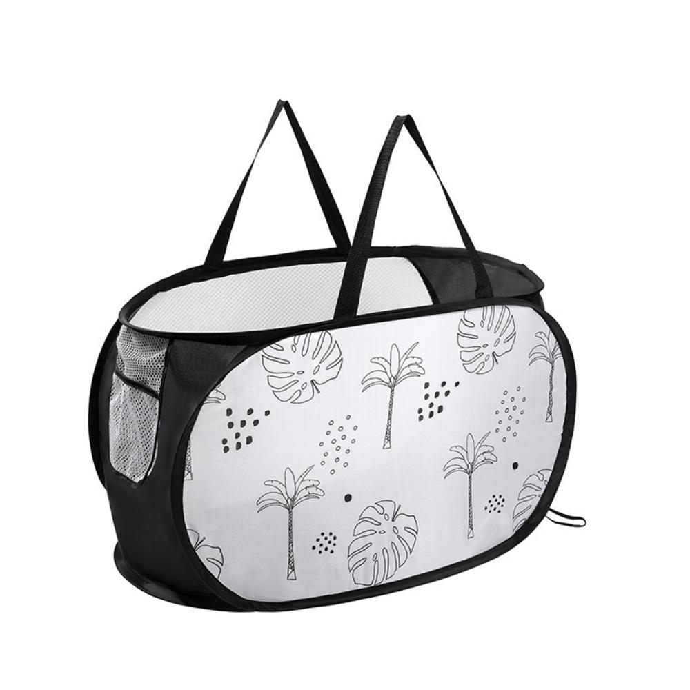 

Cartoon Folding Laundry Basket Collapsible Laundry Hamper Portable Mesh Laundry Bag Bedroom Style 4