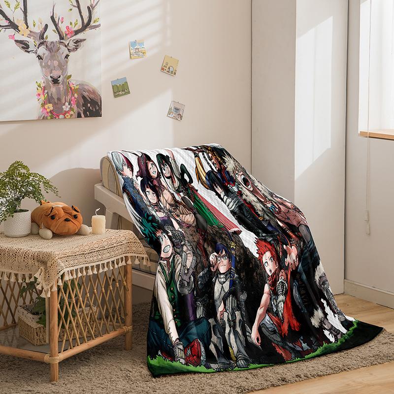 My Hero Academy Series Flannel Blanket 3D Printed Sofa Blanket Thickened Blanket Batch
