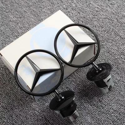 Emblemă Rotundă 3D pentru Capotă Față Mașină Etichetă din Aliaj de Zinc Insignă Decorativă Stickere Portbagaj Pentru Mercedes Benz Clasa C E S W204 W212 W220