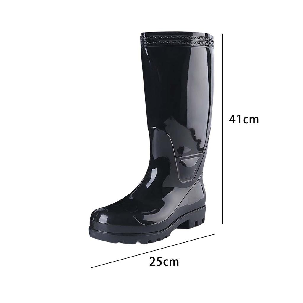 Men's Steel Toe Rain Boots PVC Rubber Boots, Waterproof Outdoor Work Durable Slip Resistant