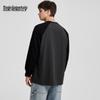Mark Huafei Men's Trendy Retro Color-Block Long Sleeve T-Shirt