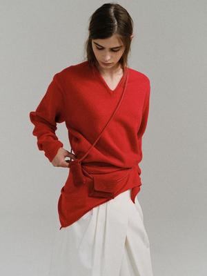 AUBOUR Lip Balm Bag (suede Red) _ from Italy