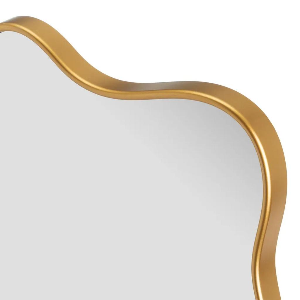 Set Of 3 Gold Wall Mirrors.