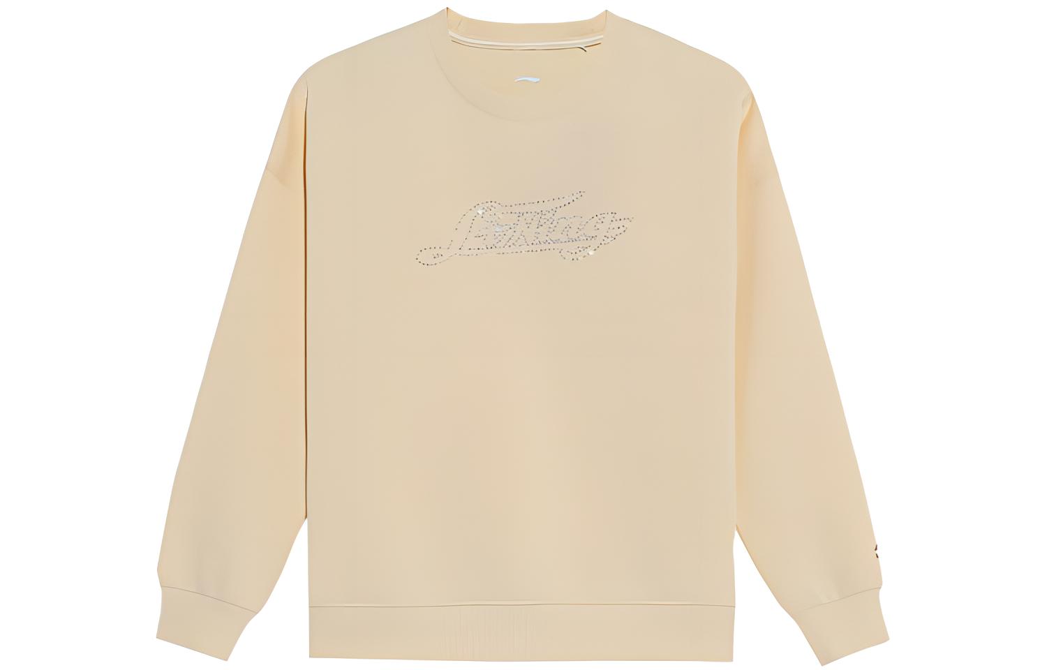Li Ning Sports Life Collection Sweatshirt Women s Vanilla Yellow AWDS042-5 XXL