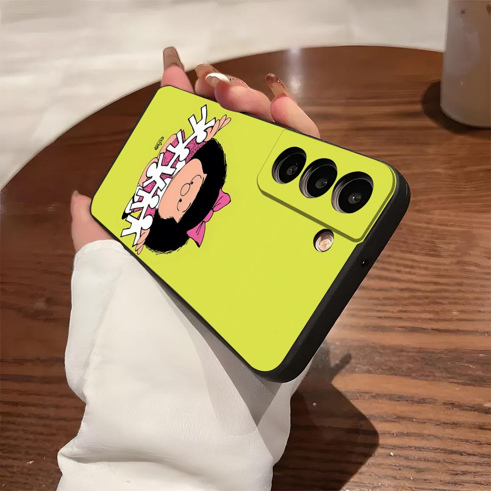 Anime M-Mafalda Phone Case For Samsung S26 S25 S24 FE S23 S22 S21 Plus S20 Ultra Note20Ultra Black Soft Shell