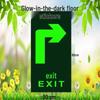 Safety Exit PVC Luminous Floor Sticker - Caution Slippery Steps & Fire Sign