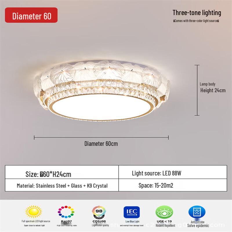Li Shen Modern Crystal LED Ceiling Lamp