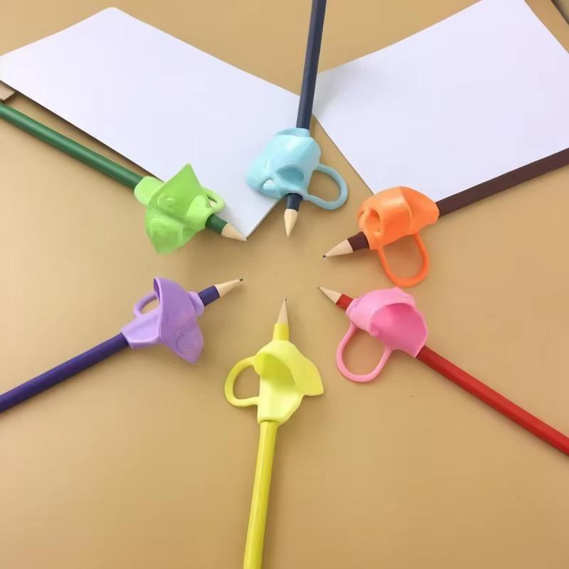 5 Pieces Of Three-Fingers Grip Pencil Correctors Designed School Students Kindergarten Kids Grasp Pens Correct Writing Postures