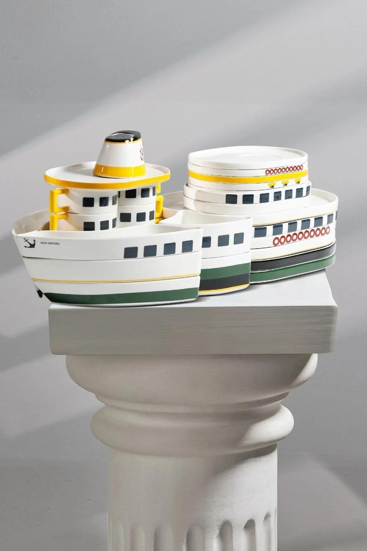 

Karaca Luxury X Ist Collection Island Ferry New Bone Набор для завтрака/сервировки из 32 предметов на 6 человек