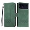 For iPhone 17 Pro Phone Case with Strap Imprint PU Leather Wallet Stand Cover