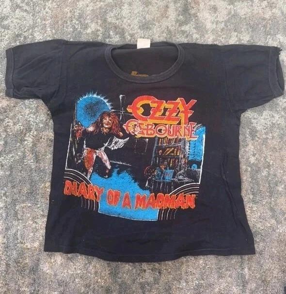 Vintage 80 Ozzy Osbourne Diary of a Madman Tour Shirt Reprint S5XL Unisex T-Shirt XXXXL
