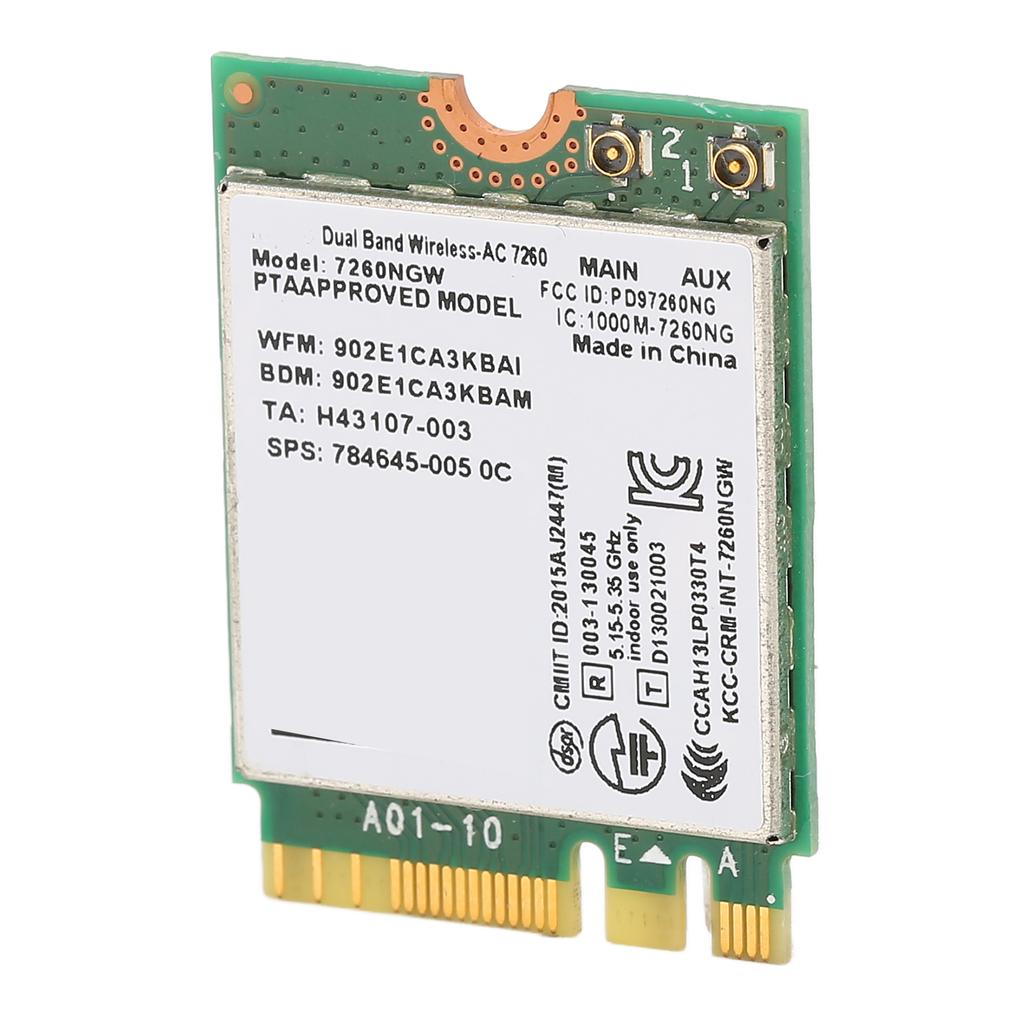 Dual Band WiFi Card 2.4Ghz 5Ghz 1200Mbps Bluetooth 4.0 NGFF M.2 Wireless Internet Card for Home Office Laptops