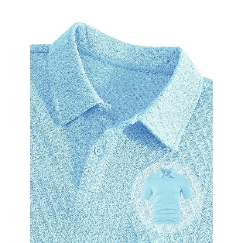 Summer Men's Casual T-shirt Suit Lapel Short-sleeved Shorts 2-piece Set