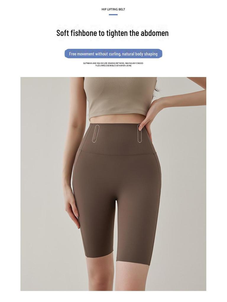 Lulu Women's High Waist Shark Yoga Shorts - Thin, Summer Sports Cycling Pants