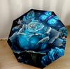 Floral Watercolor Dream Automatic Umbrella Sturdy 8-Rib Shaft Foldable Design All-Season Travel Fashionable Perfect Birthday Christmas Gift Idea