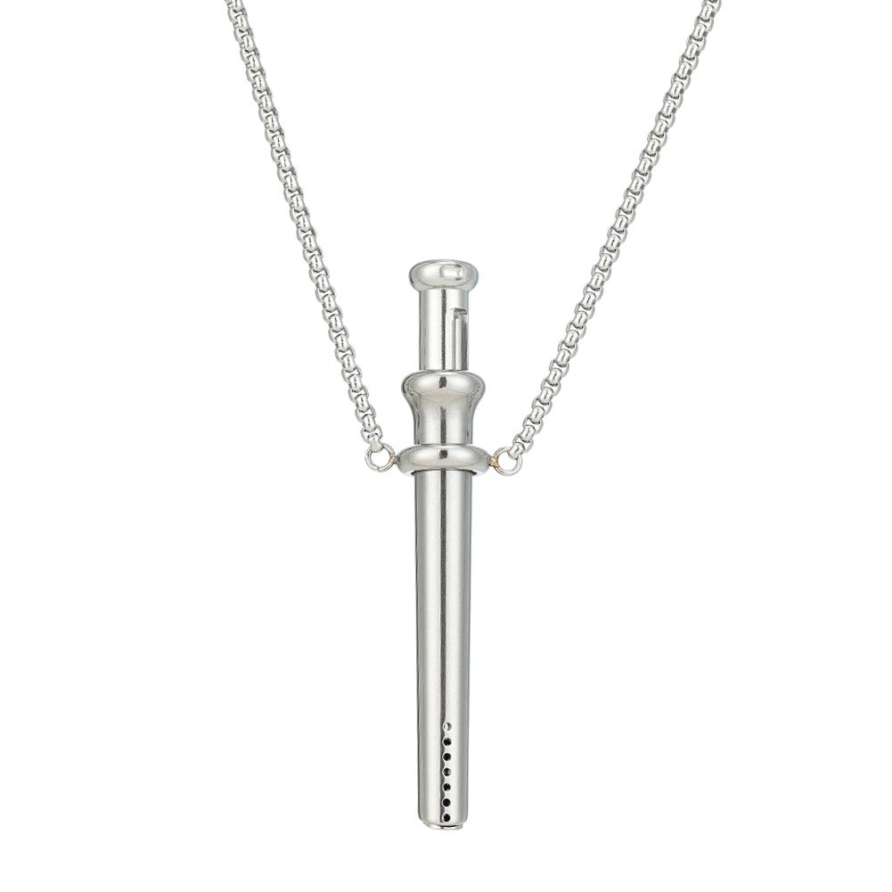 Breathing Resistance Whistle Necklace Anxiety Breathing Necklace Mindful Breathing Necklace for Anxiety & Stress Relief