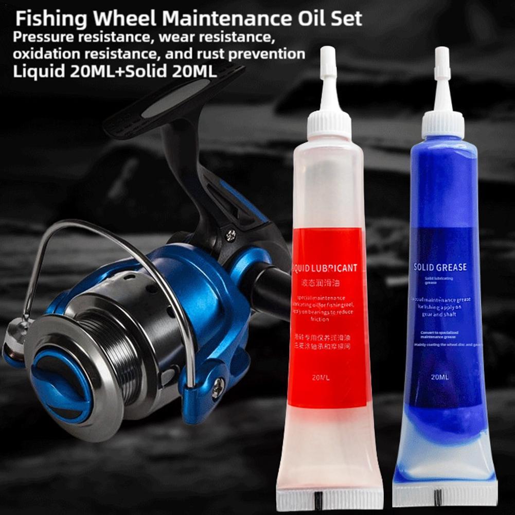 Protective Grease (20ml) + Lubricant Oil For Fishing Reel Bearing Maintenance Oil Fishing Tool (20ml)