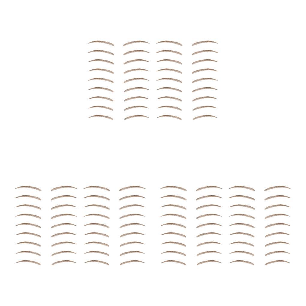 6 Pieces Girls Eyebrow Tattoos Stickers Realistic Waterproof Makeup Sticker Girl Cosmetic False Eyebrows Skin Making Up Patch