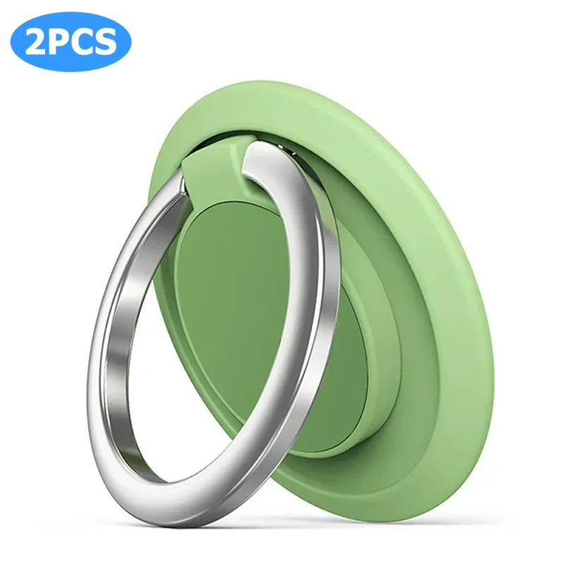 2PCS Mobile Phone Finger Ring Holder, for Car Magnetic Mount Rotatable Phone Back Sticker Holder for IPhone Samsung Xiaomi