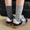Versatile Boneless Confinement Socks Casual Girl Small Long Tube Stacked Socks Solid Color Black And White Gray Series