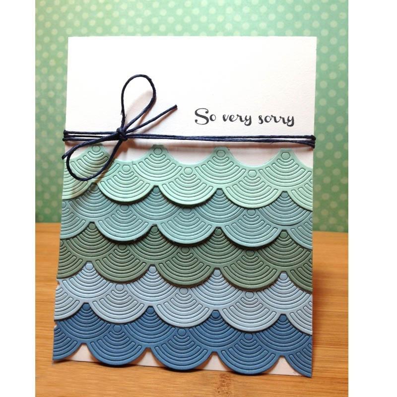 Metalen Stansvormen Golvende Kant Stencils voor DIY Scrapbooking/fotoalbum Decoratieve Embossing DIY Papieren Kaarten