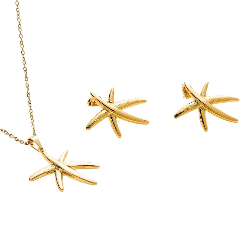 Stainless Steel Butterfly Earring & Necklace Set - Summer 2026 Collection