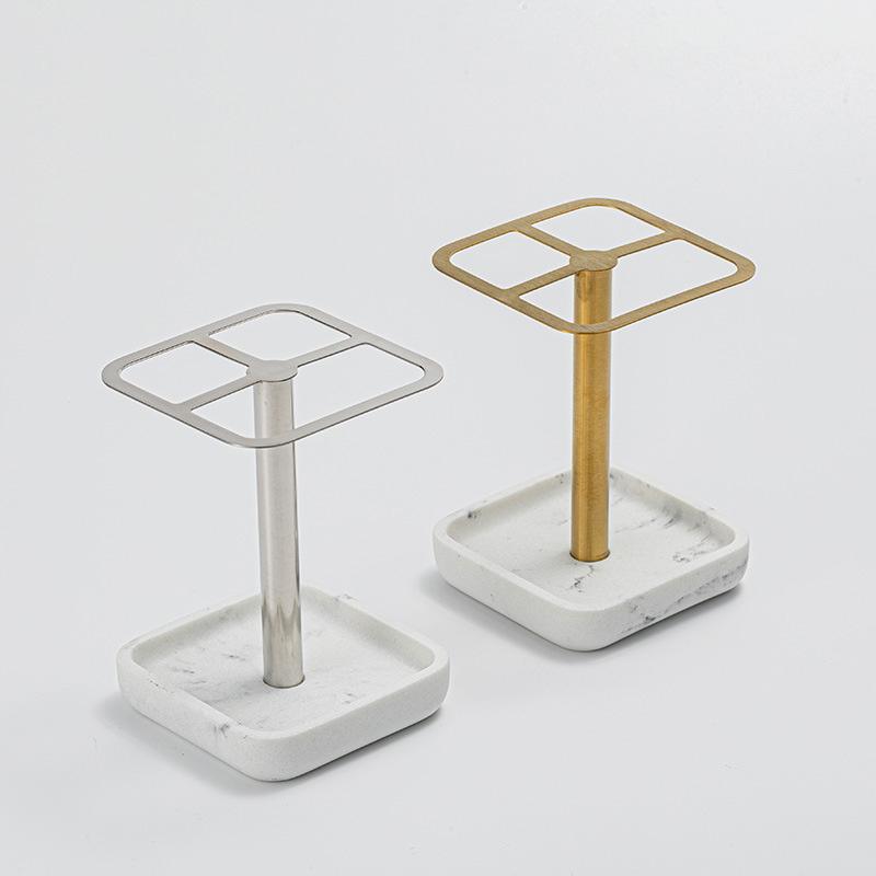 Toothbrush Holder Easy Installation 304 Stainless Steel Compact Rustproof Stylish Toothpaste Organizer for Bathroom for Hotel