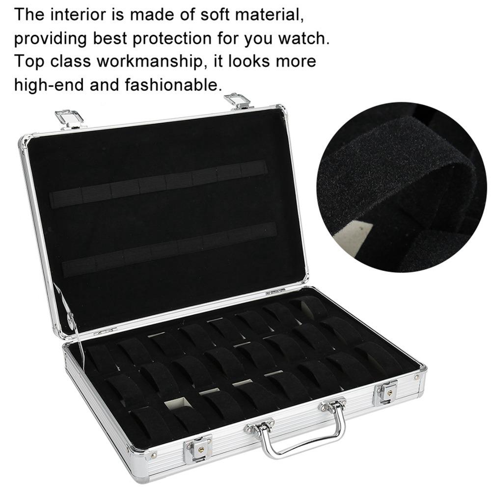 Custodia Argentata Custodia Portatile in Alluminio Scatola in Alluminio Salvaspazio Custodia per Orologi