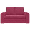 Wine Red Velvet Sofa Bed 148 x 71 x 83 cm