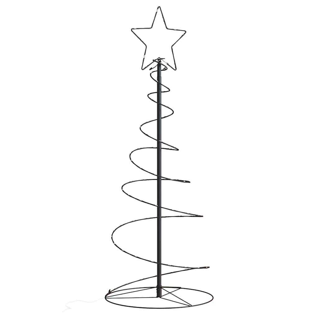 Vidaxl Stożkowa Choinka Z Lampek, 80 Ciepłych Białych Led, 120 Cm