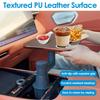 Car Tray& Car Desk for Laptop,Dual 360 Anti Slip Leather Surface, Food Tray,Cup Holder Table For Tesla Model Y/3/S, Ford F150