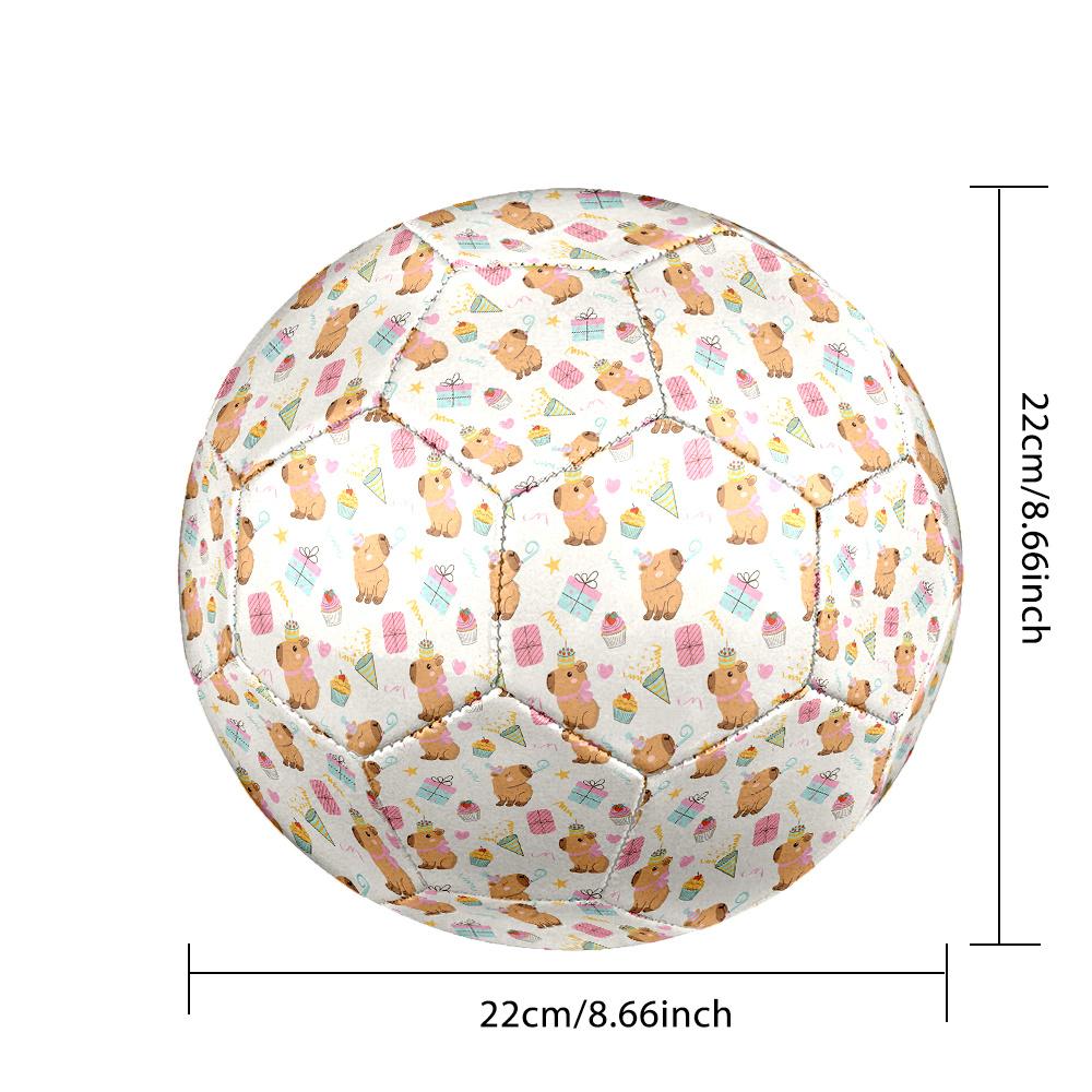 1PC Capybara Party Celebration Soccer Ball Size 5 Football Machine Sewn Indoor/Outdoor Universal Football Gift W72
