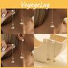Geometric Sophisticated Pearl Earrings Gold Tassel Long Dangle Earrings Women For