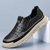 Sandals Men's 2025 New Middle-aged Shoes Hollow and Breathable Casual Foot Cover Soft Sole Men's Shoes Trend 2025